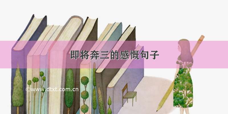 即将奔三的感慨句子