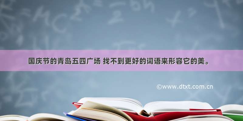 国庆节的青岛五四广场 找不到更好的词语来形容它的美。