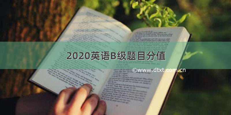 2020英语B级题目分值