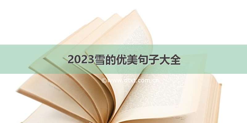 2023雪的优美句子大全