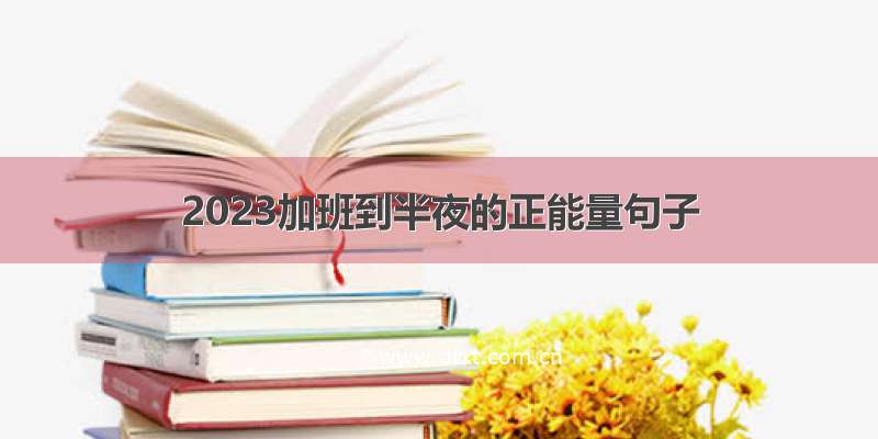 2023加班到半夜的正能量句子