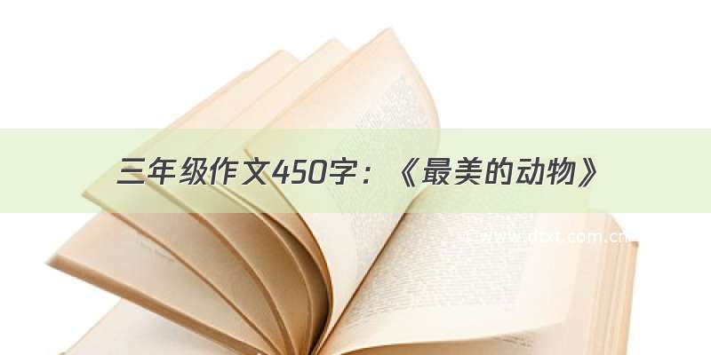 三年级作文450字：《最美的动物》