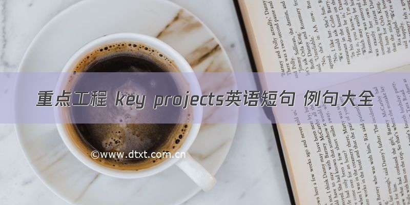 重点工程 key projects英语短句 例句大全