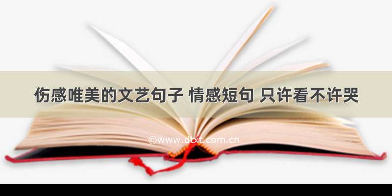 伤感唯美的文艺句子 情感短句 只许看不许哭