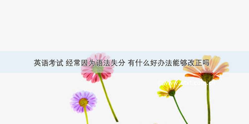 英语考试 经常因为语法失分 有什么好办法能够改正吗