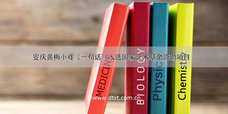 安庆黄梅小戏《一句话》入选国家艺术基金资助项目