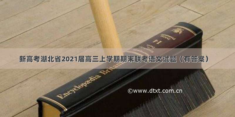 新高考湖北省2021届高三上学期期末联考语文试题（有答案）