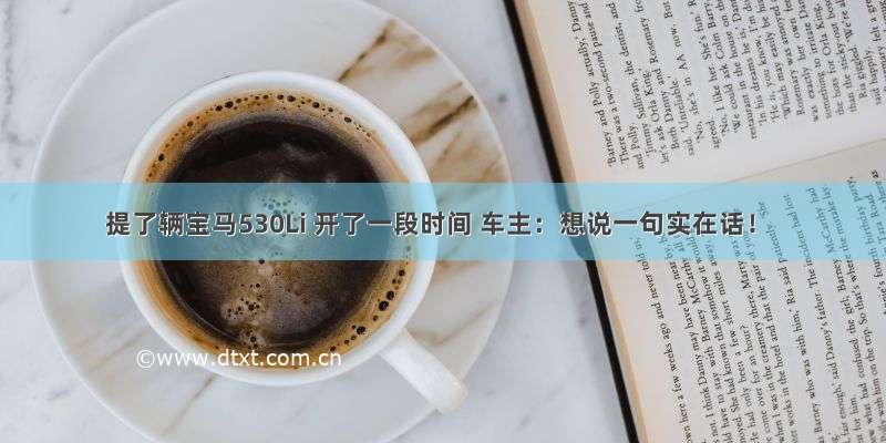 提了辆宝马530Li 开了一段时间 车主：想说一句实在话！