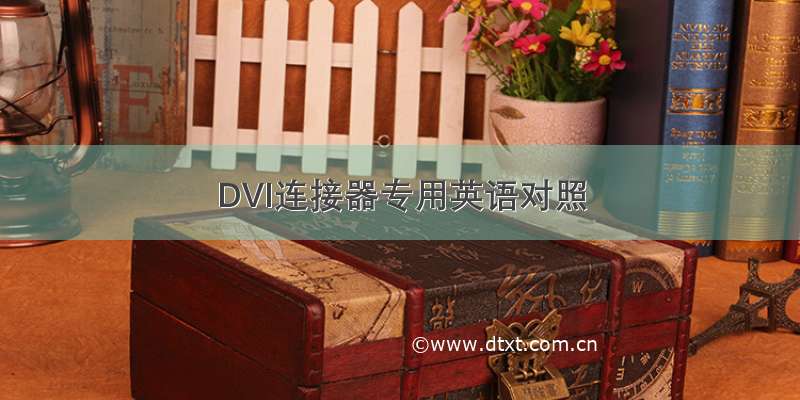 DVI连接器专用英语对照