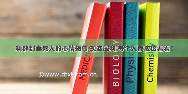 精辟到毒死人的心情短句 现实犀利 每个人都应该看看！