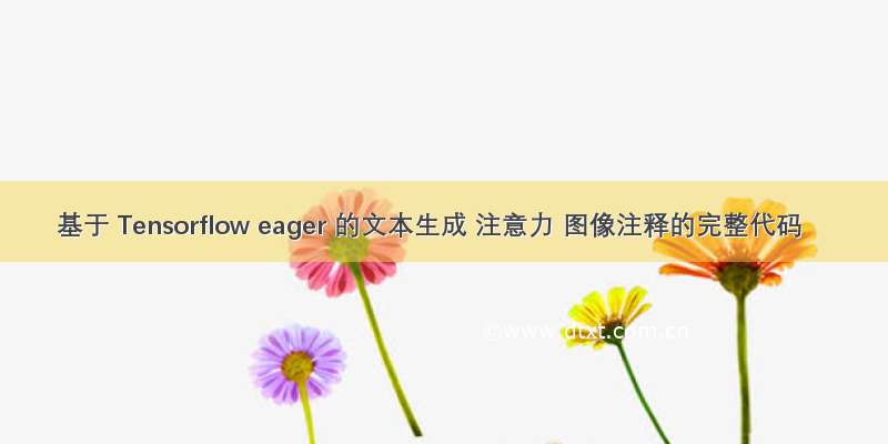 基于 Tensorflow eager 的文本生成 注意力 图像注释的完整代码