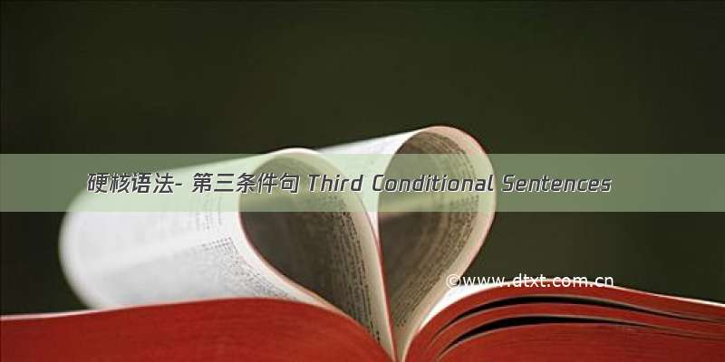 硬核语法- 第三条件句 Third Conditional Sentences
