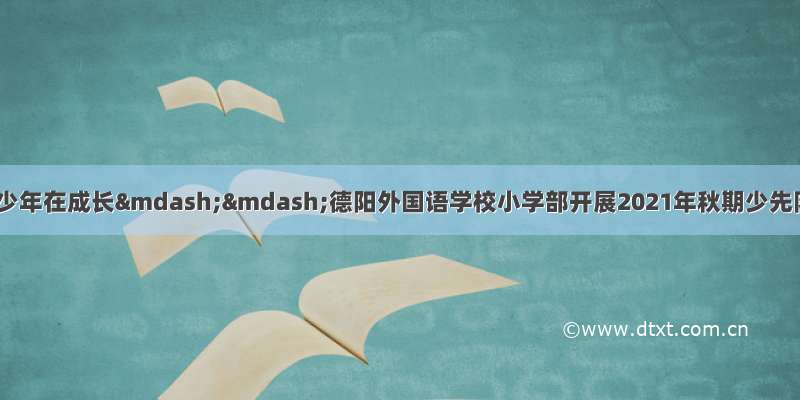 红领巾心向党 好少年在成长——德阳外国语学校小学部开展2021年秋期少先队大队干部竞