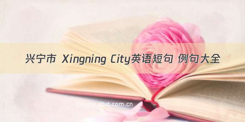 兴宁市 Xingning City英语短句 例句大全